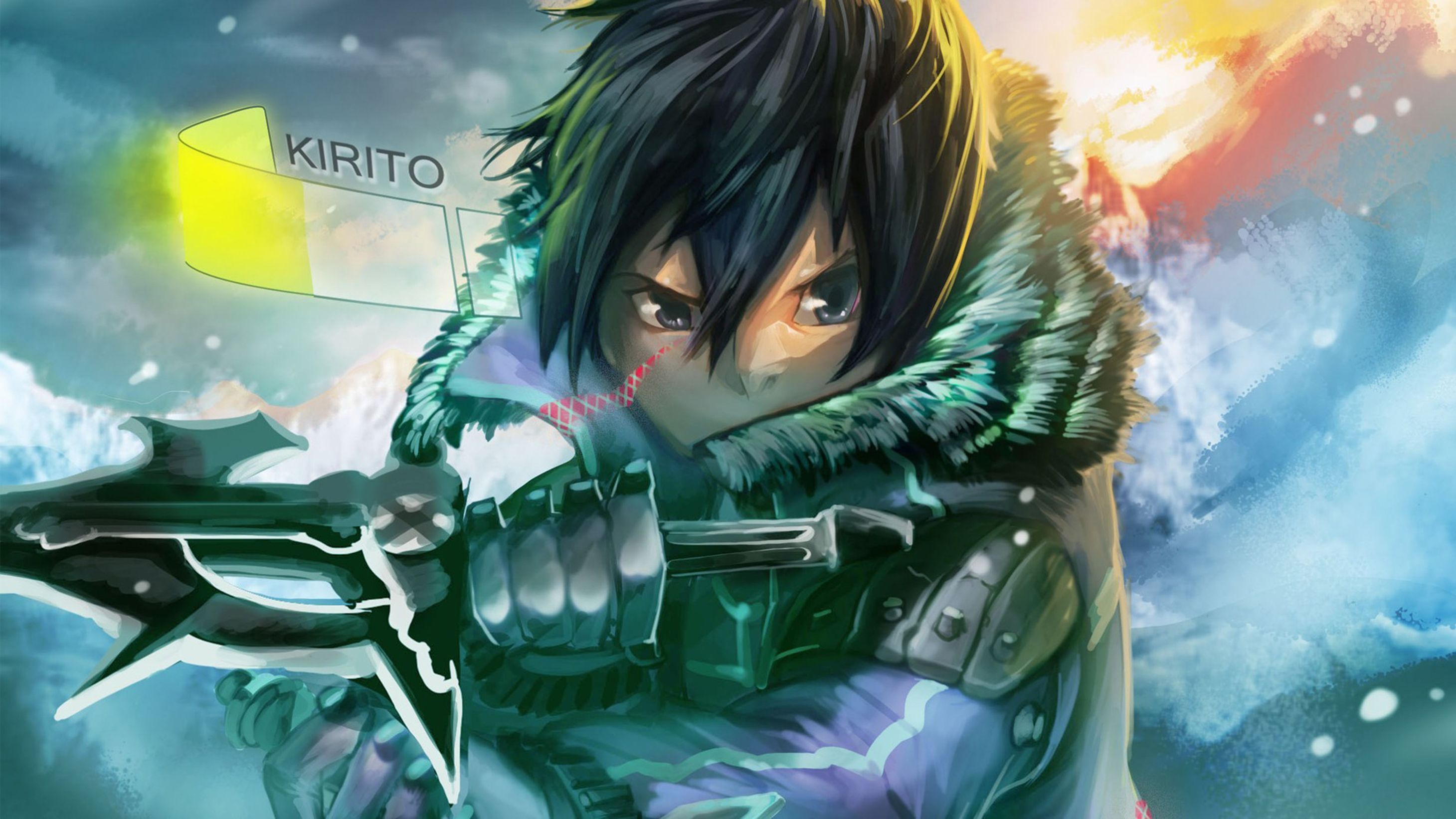Kirito Sword Art Online, 2920x1643 2K+, Monitor Gaming