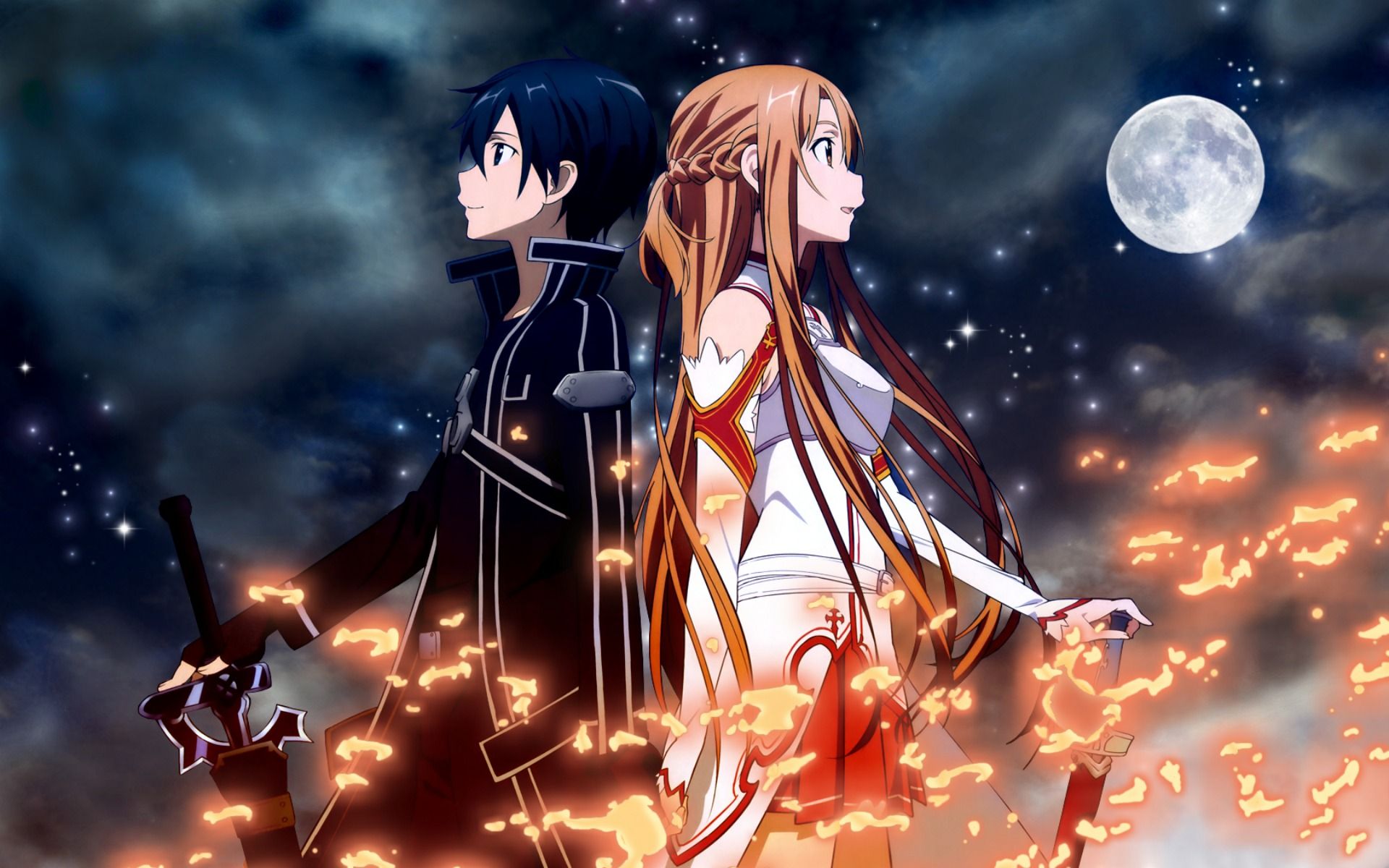 Kirito e Asuna, Sword Art Online, Kazuto Kirigaya, 1920x1200 Full HD+, Desktop
