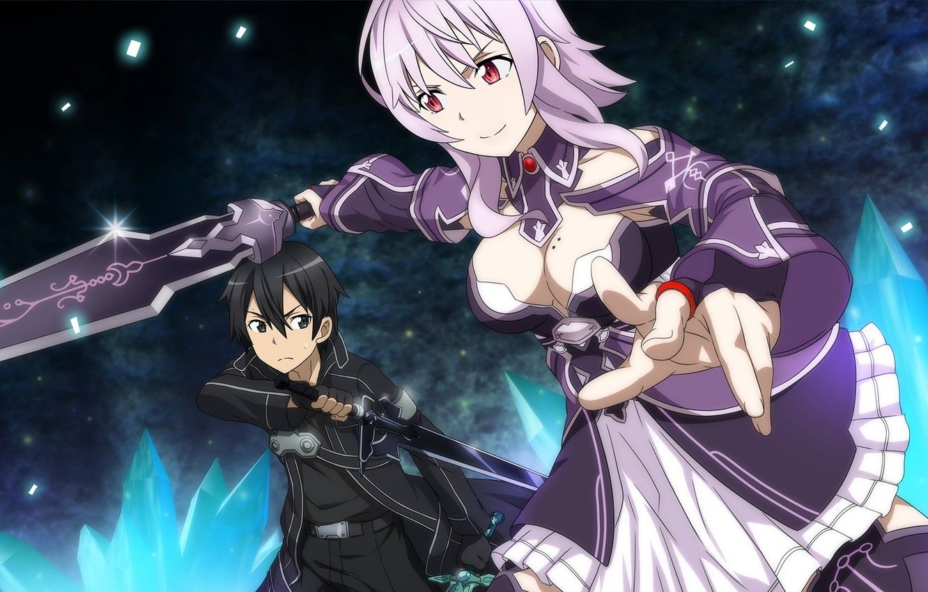 Kirito e personaggio Sword Art Online, 1332x850 HD, Desktop