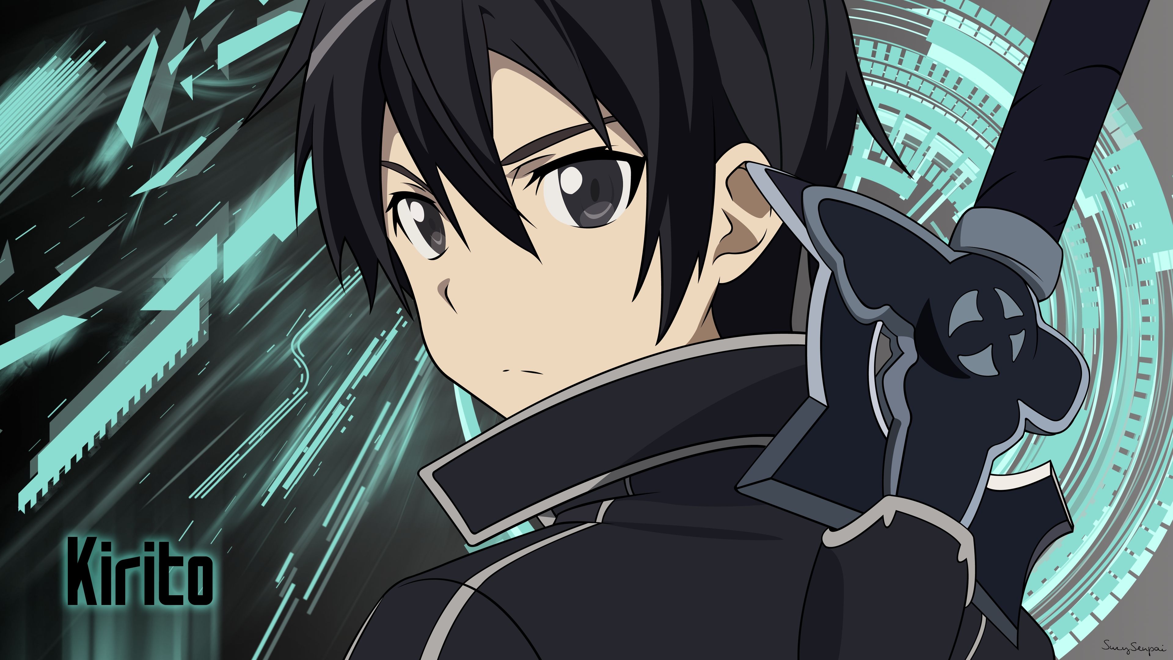 Kirito Sword Art Online anime, 3840x2160 Ultra HD, 4K TV