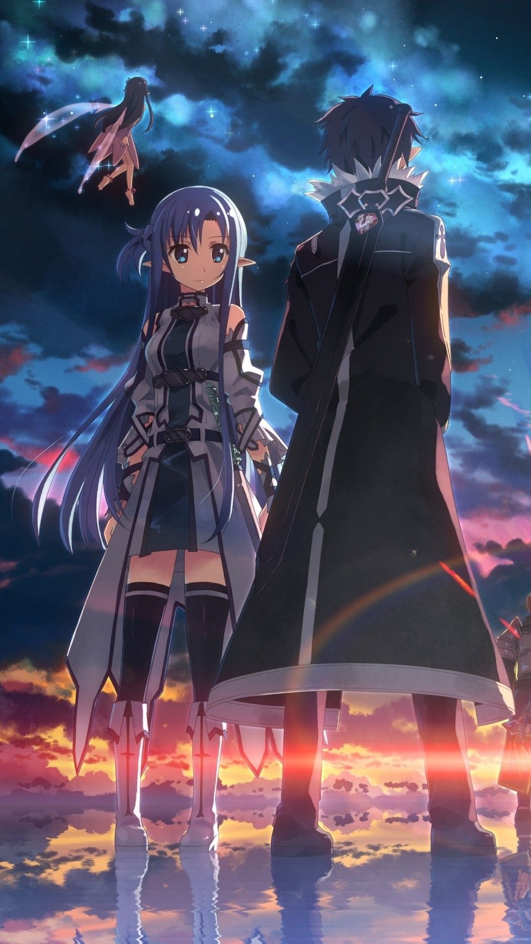 Kirito e Asuna, Sword Art Online, 1080x1920 Full HD Verticale, iPhone