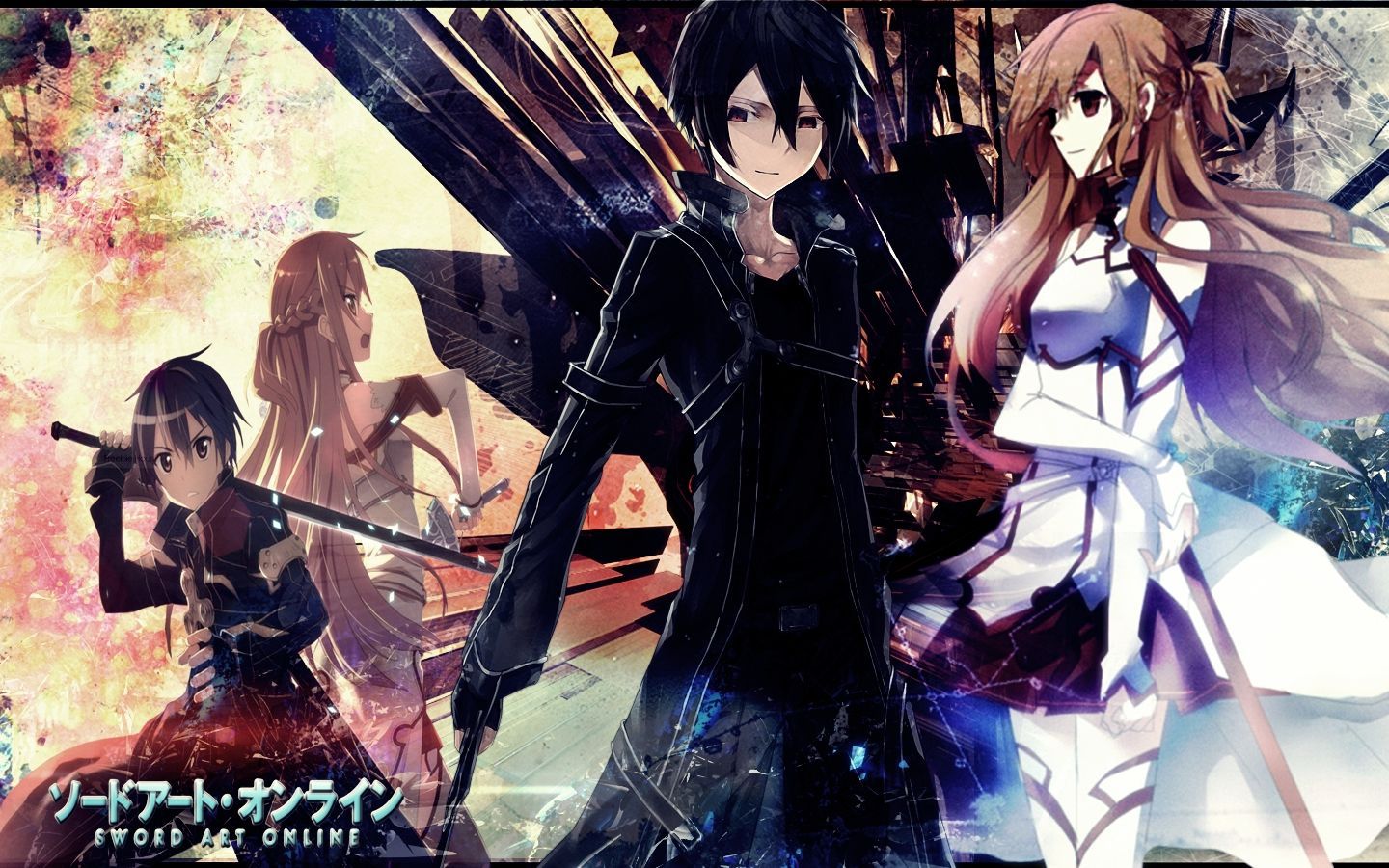 Kirito e Asuna, Sword Art Online, 1440x900 720p, PC