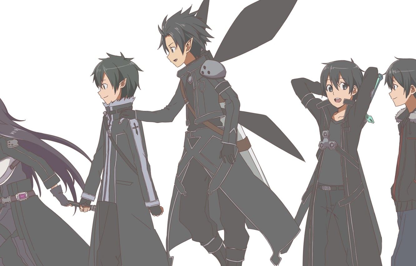 Kirito Sword Art Online multiplo, 1332x850 720p, Laptop