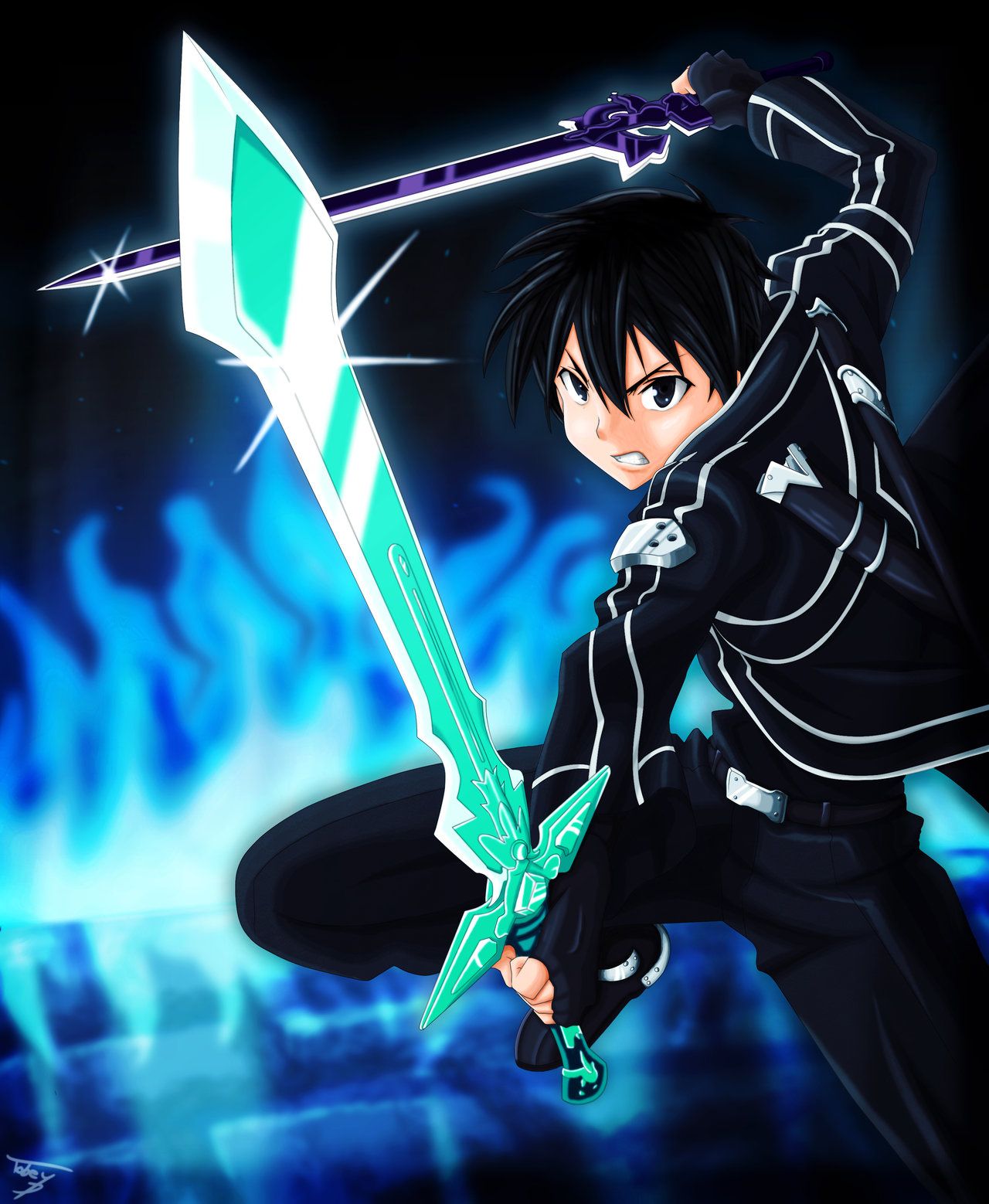 Kirito con doppie spade, 1280x1558 Verticale, POCO