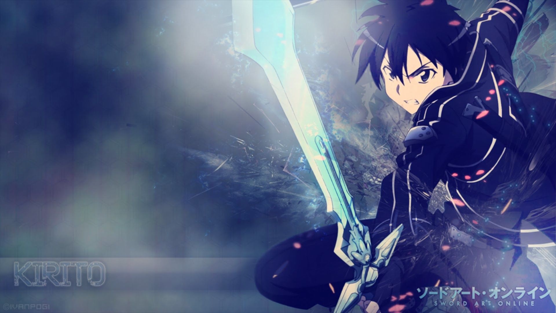 Kirito spada luminosa Sword Art Online, 1920x1080 1080p, Desktop