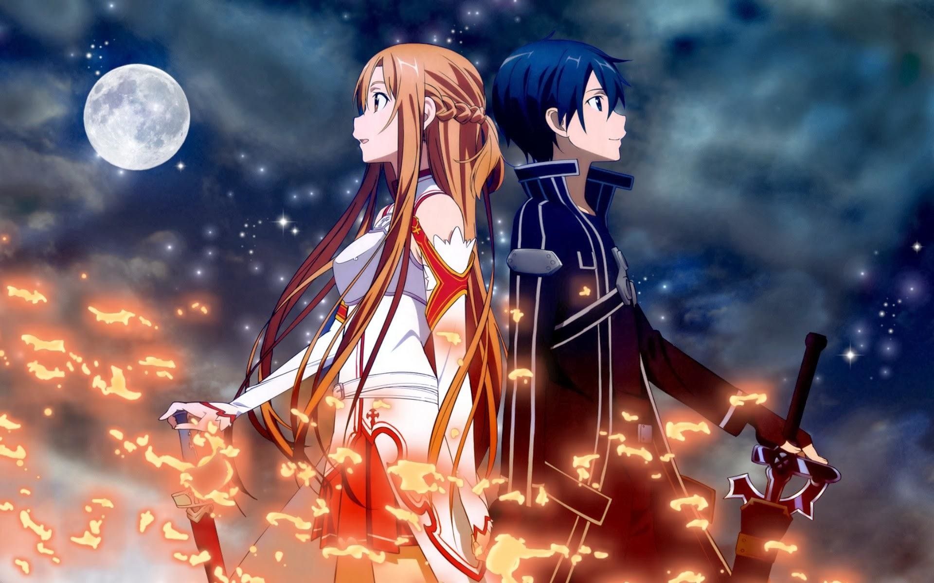 Kirito e Asuna, Sword Art Online, 1920x1200 Full HD+ WUXGA, Laptop