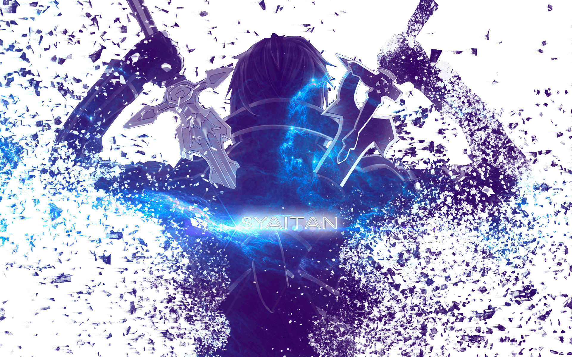 Kirito con doppia spada, frammenti, 1920x1200 Full HD+, Desktop
