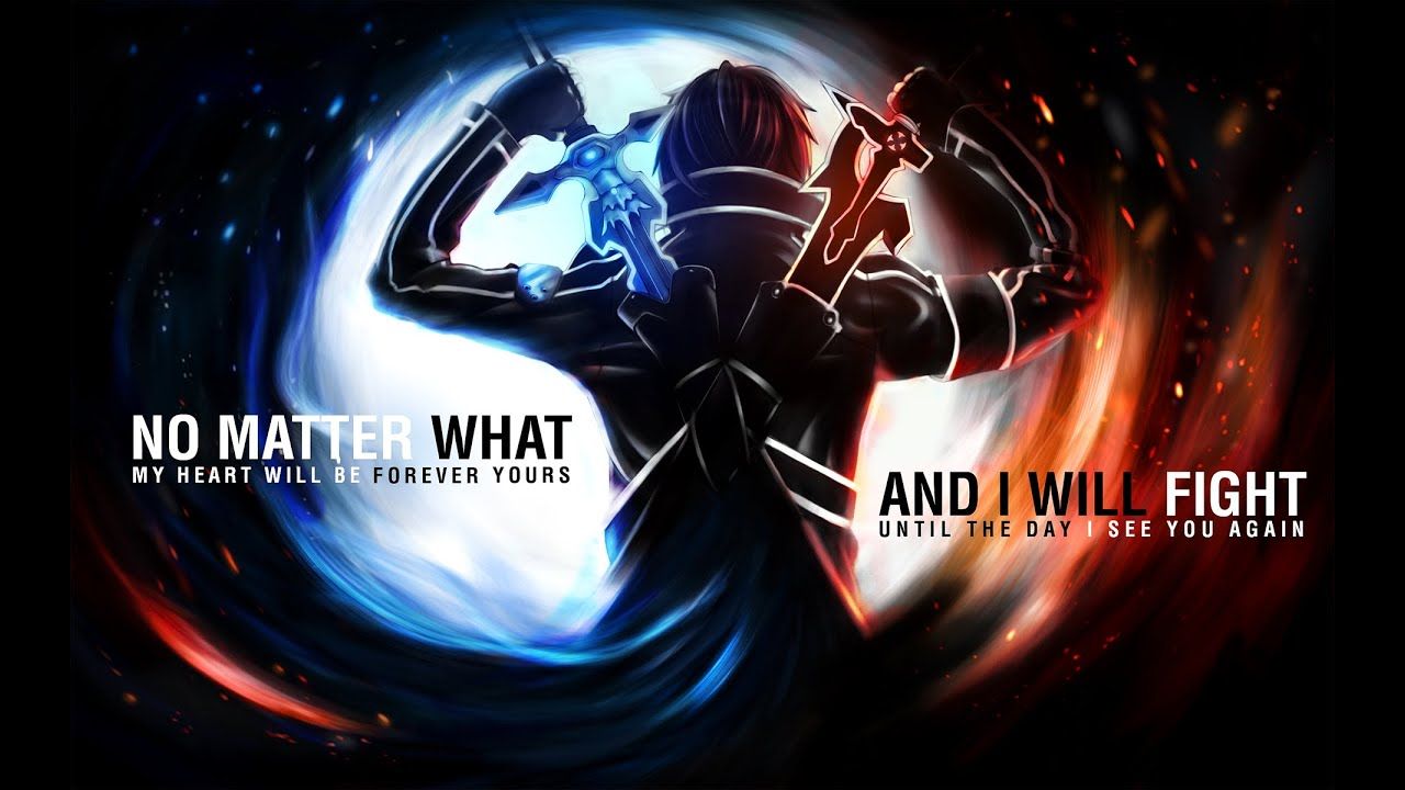 Kirito Sword Art Online silhouette, 1280x720 720p, Laptop