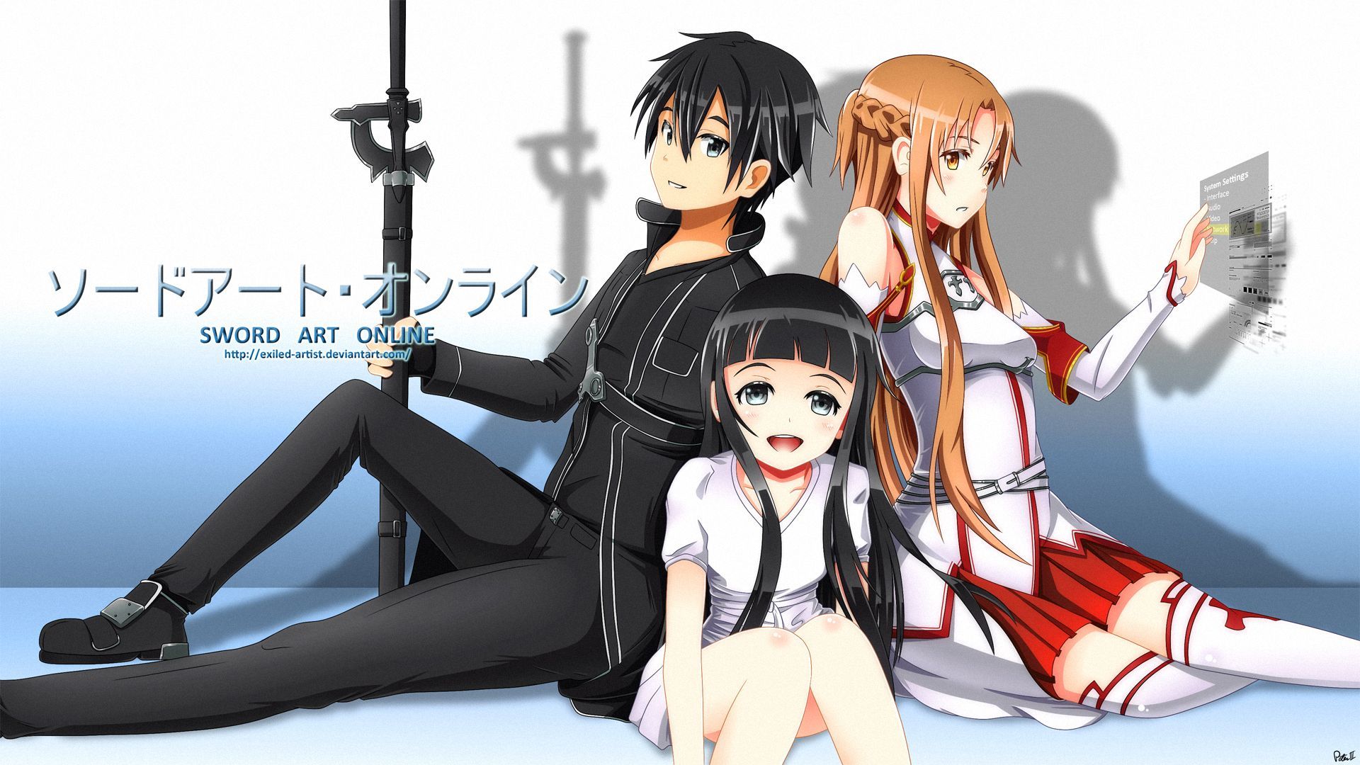 Kirito Asuna Yui Sword Art Online, 1920x1080 1080p, PC