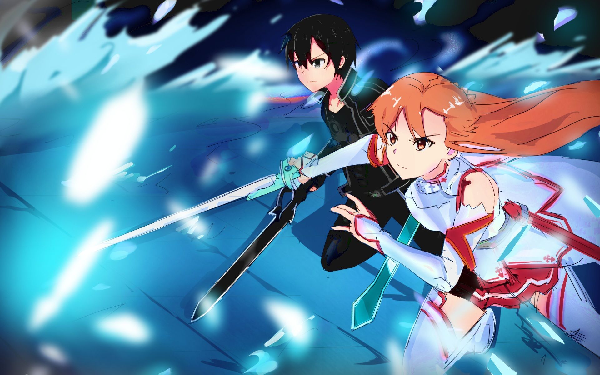 Kirito e Asuna, Sword Art Online, 1920x1200 WUXGA, Desktop