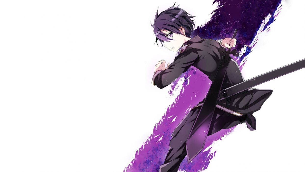 Kirito con spada, Sword Art Online, MMORPG VR, 1244x700 HD, Laptop