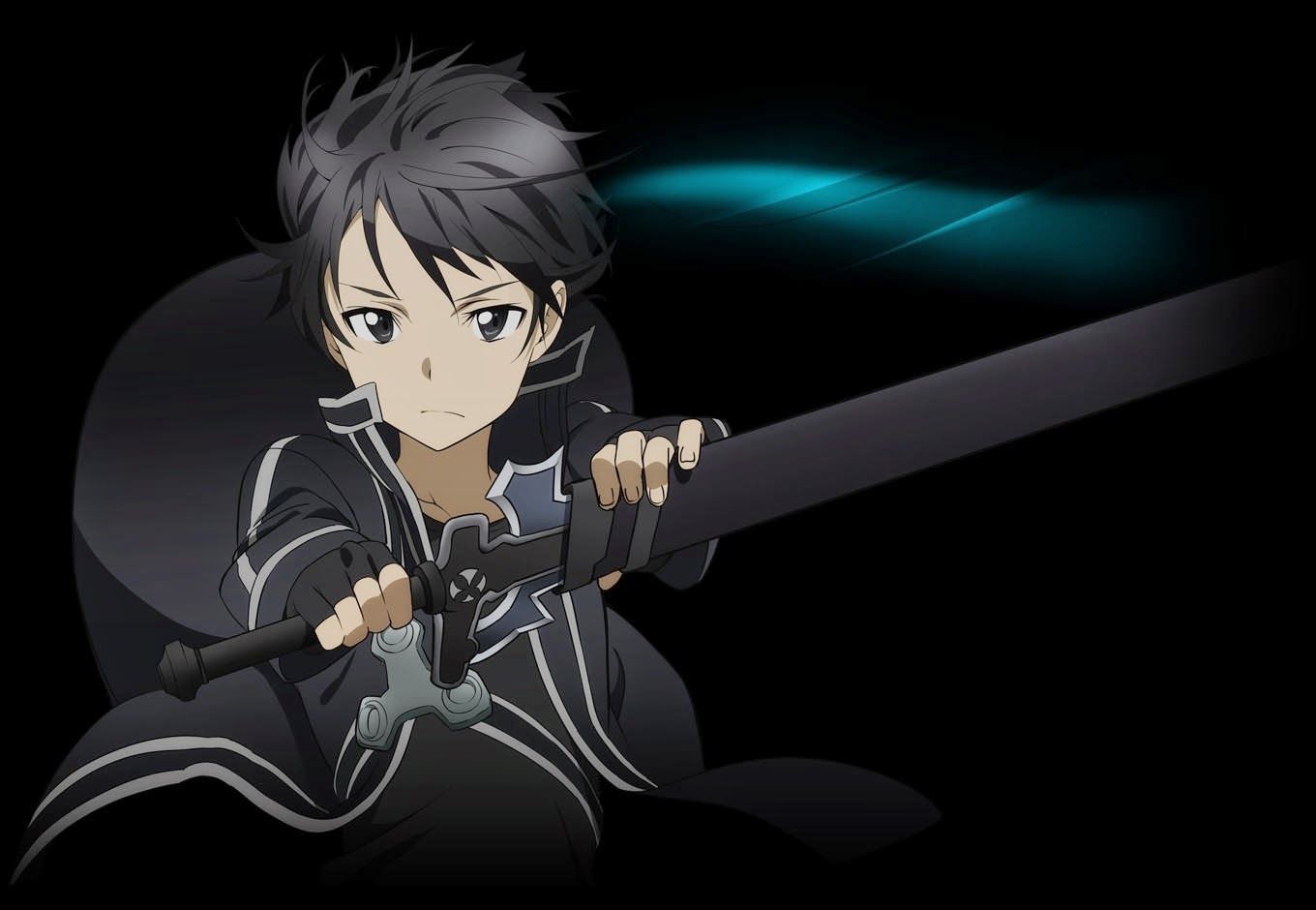 Kirito Sword Art Online, 1360x940 720p, PC