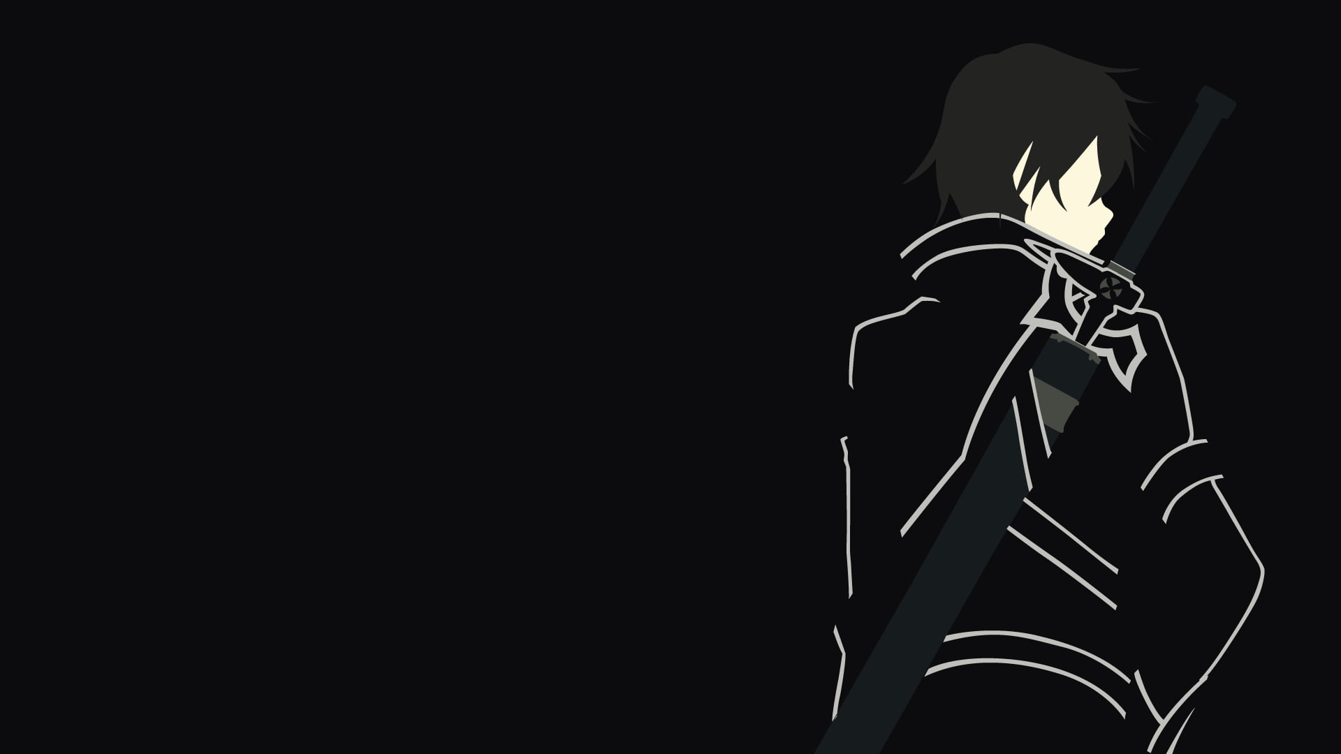 Kirito minimalista, Sword Art Online, 1920x1080 Full HD 1080p, PC Desktop