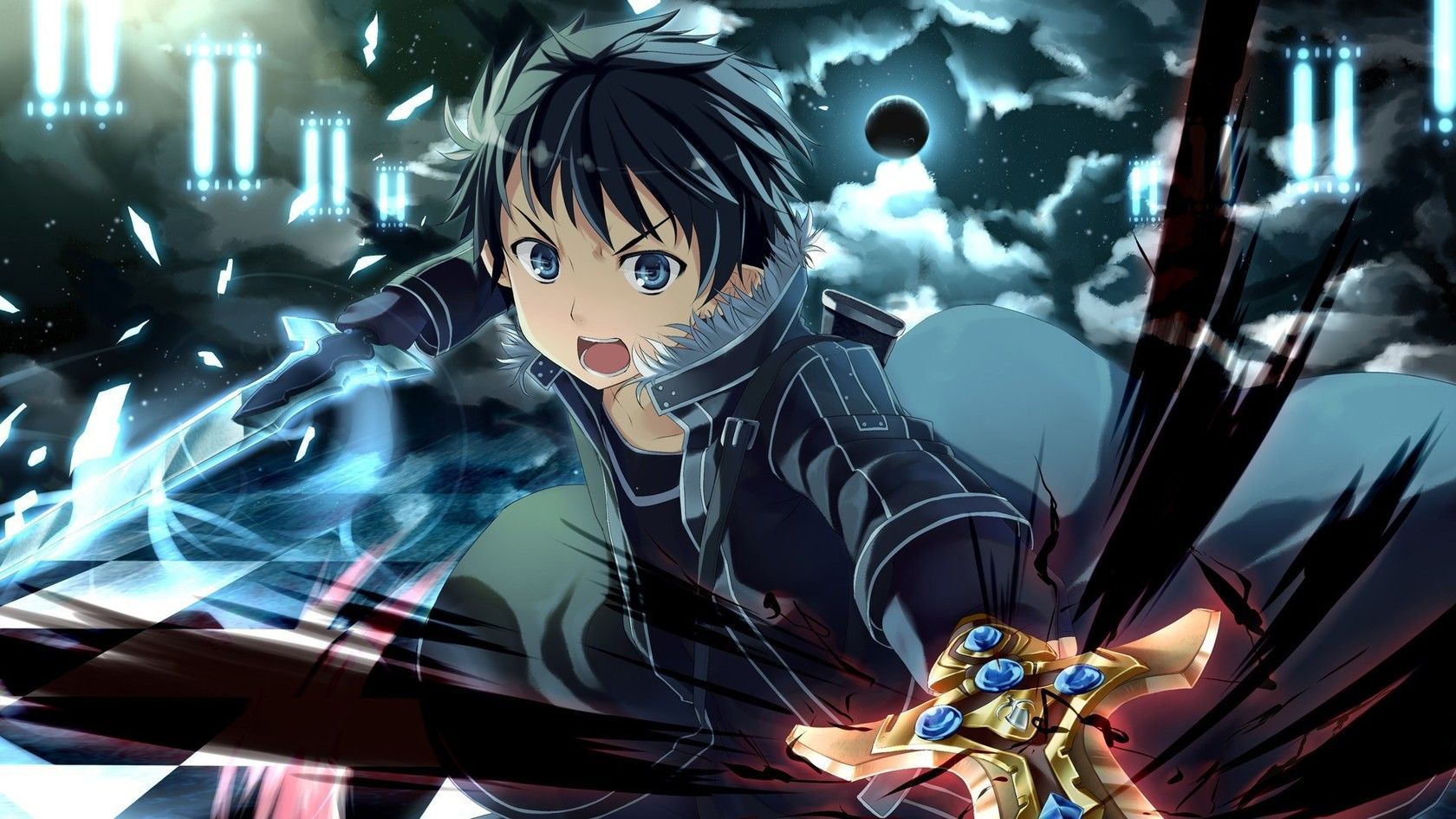 Kirito Sword Art Online spada, 1680x945 HD, PC