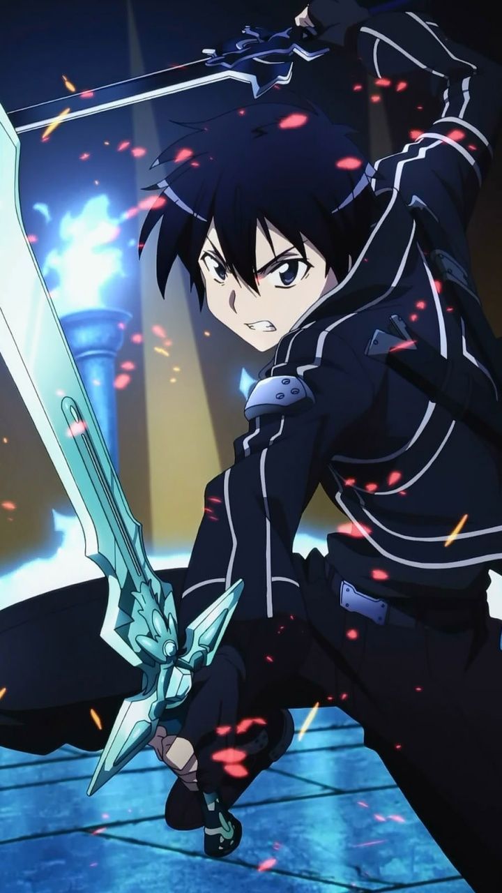 Kirito Sword Art Online spada, 720x1280 Verticale, Android