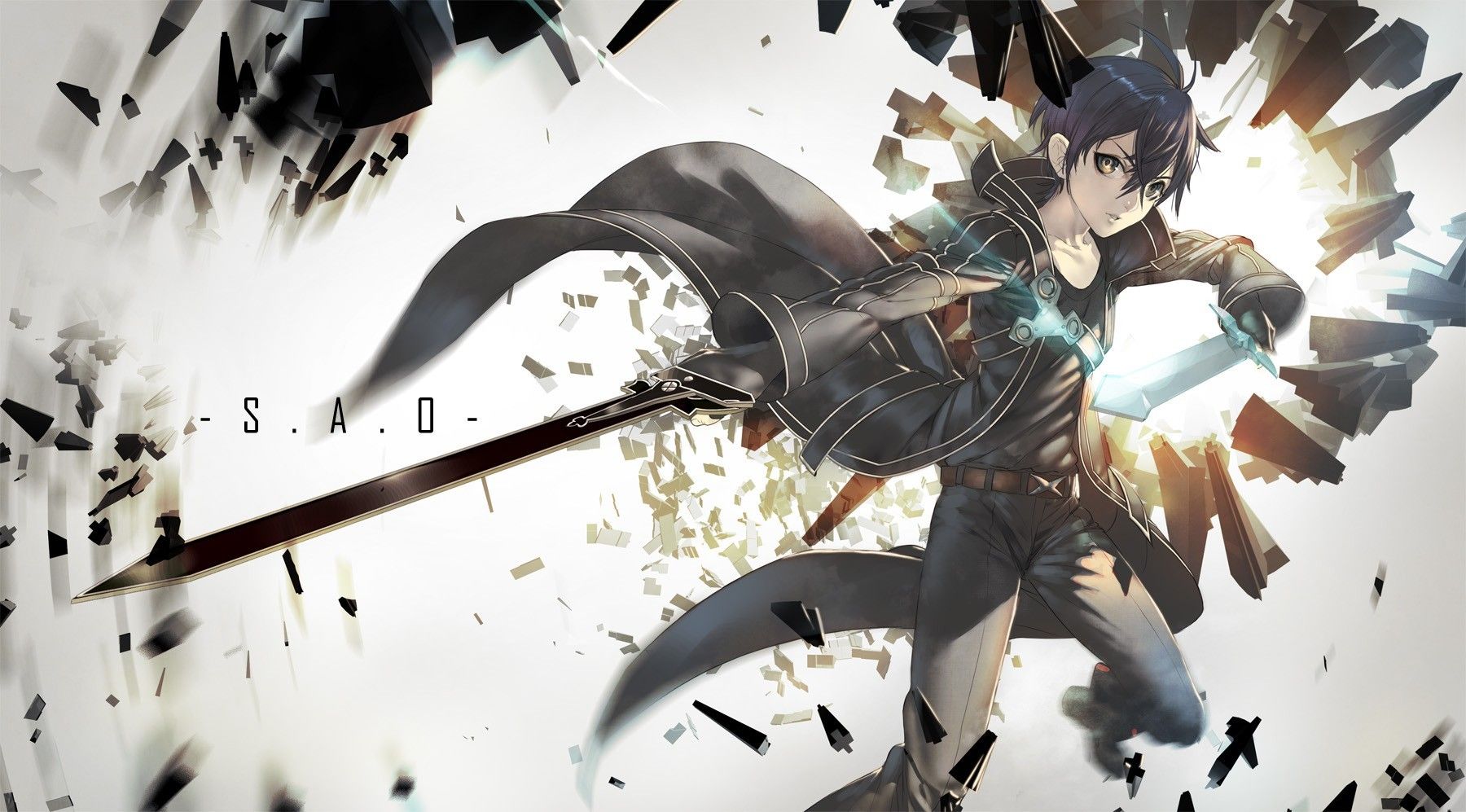 Kirito con doppia spada, SAO, 1800x997 HD Ready, Desktop