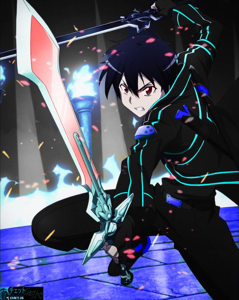Kirito doppia spada Sword Art Online, 798x1002 Full HD Verticale, Realme