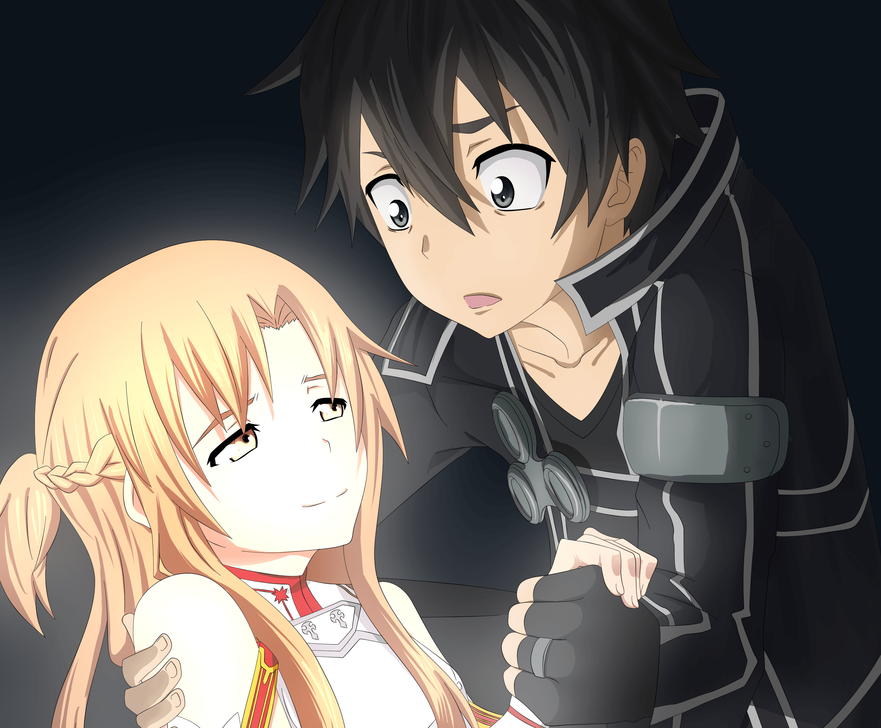 Kirito e Asuna, Sword Art Online, 2996x2474 2K, PC