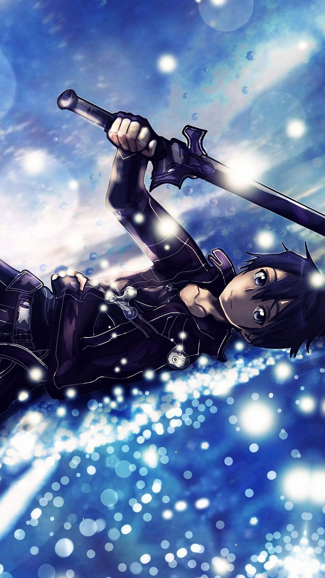 Kirito con spada, Sword Art Online, 1080x1920 Verticale, Mobile
