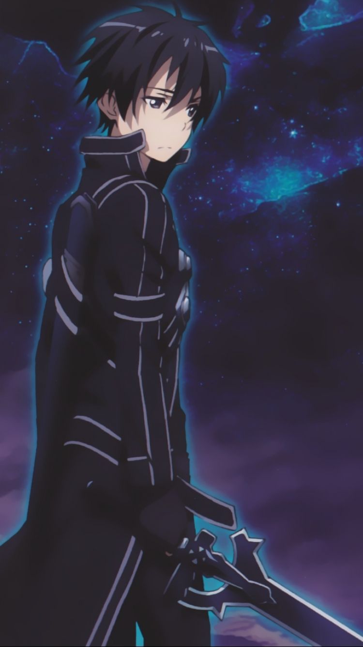 Kirito Sword Art Online spada, 750x1334 Full HD Verticale, Smartphone