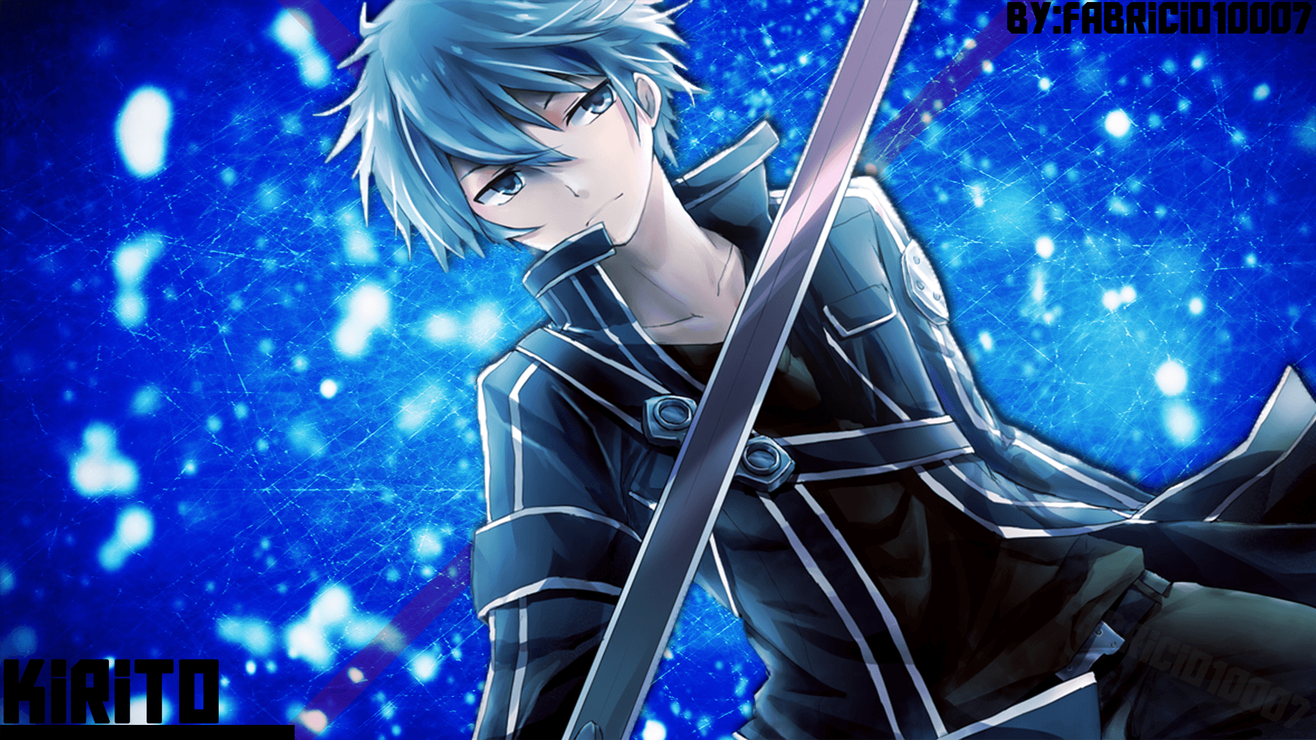 Kirito Sword Art Online spada blu, 1920x1080 1080p, Desktop