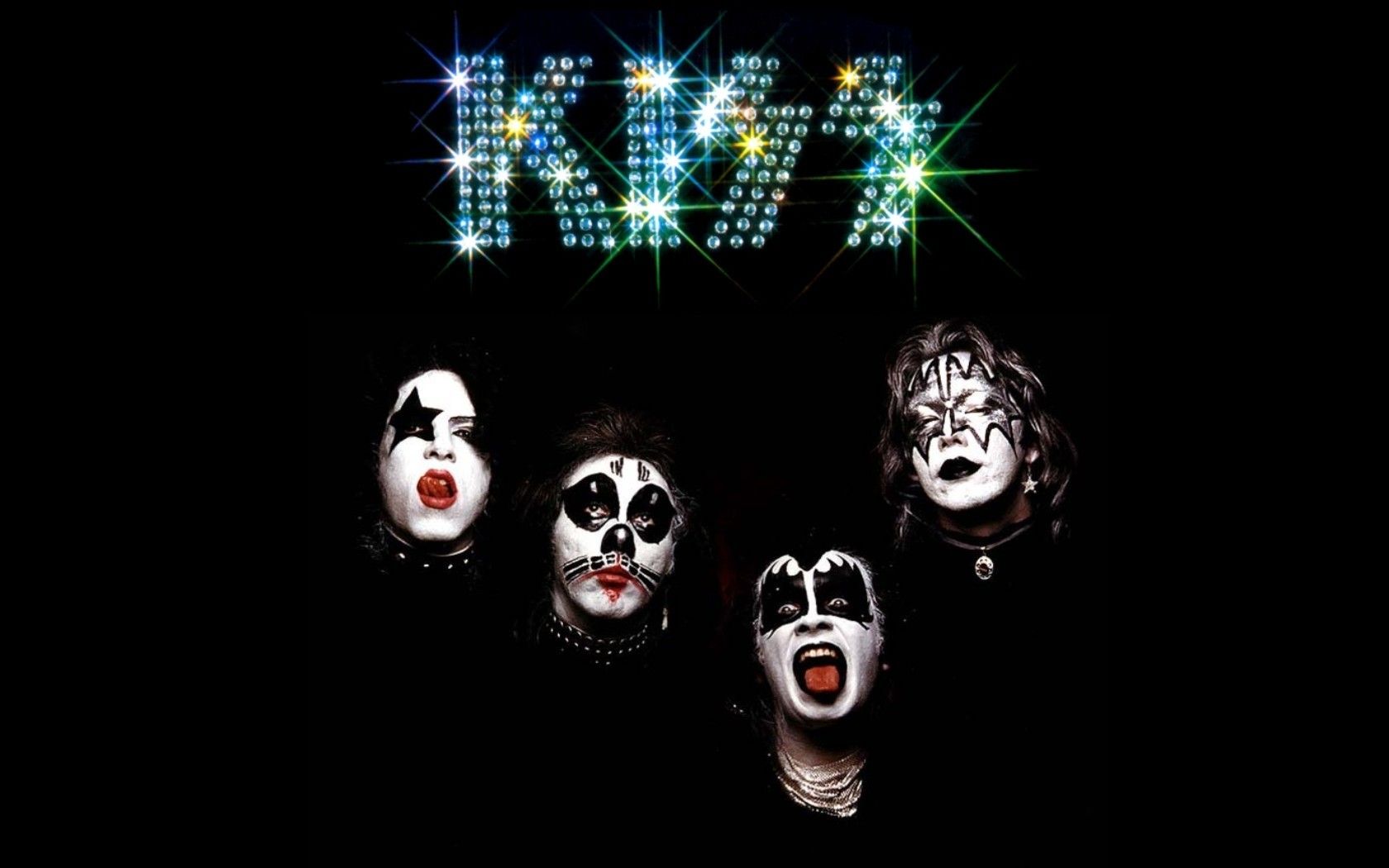 Logo band Kiss trucco, 1680x1050 900p, Laptop