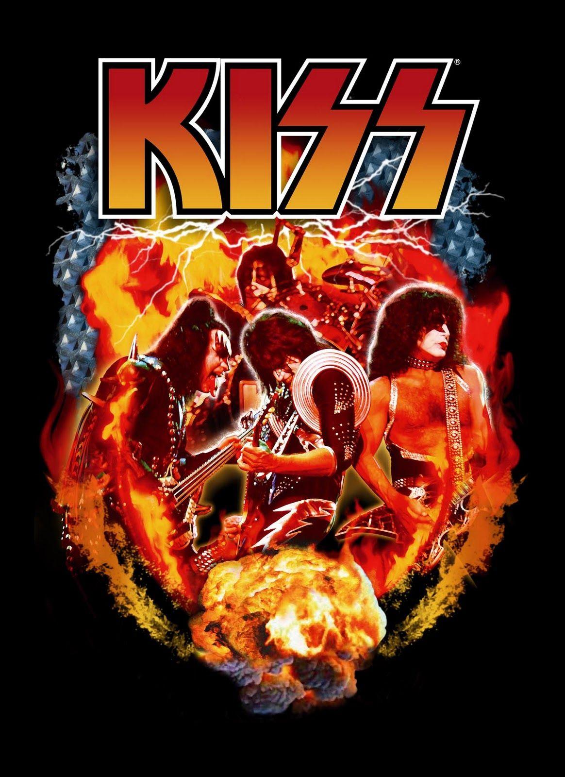 Band Kiss logo fiamme, 1164x1600 Full HD Verticale, Smartphone