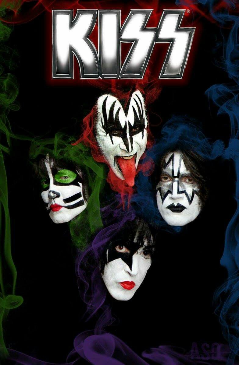 Membri band Kiss truccati, 784x1199 Full HD Verticale, iPhone