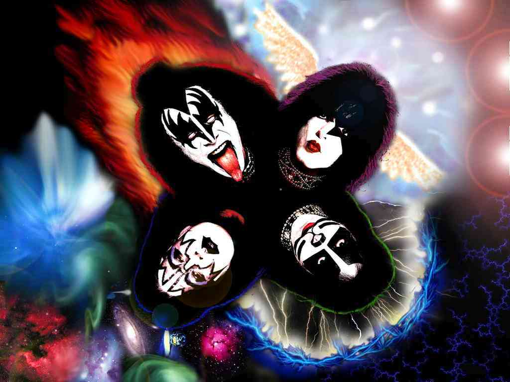 Band Kiss volti dipinti, 1024x768 HD, PC
