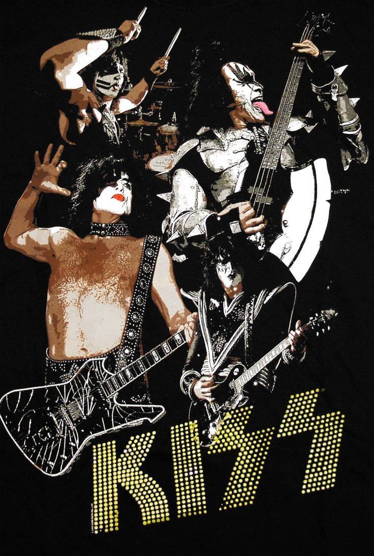 Banda Kiss con chitarre, 736x1093 Full HD Verticale, Smartphone
