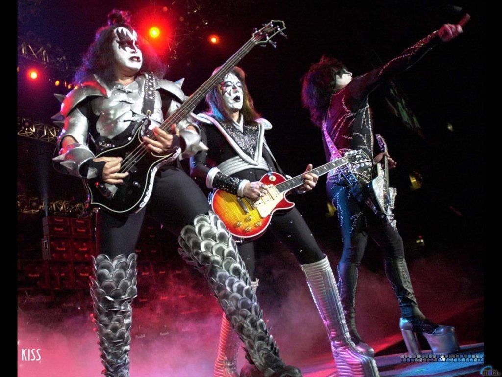 Band Kiss in concerto, 1024x768 HD, Desktop