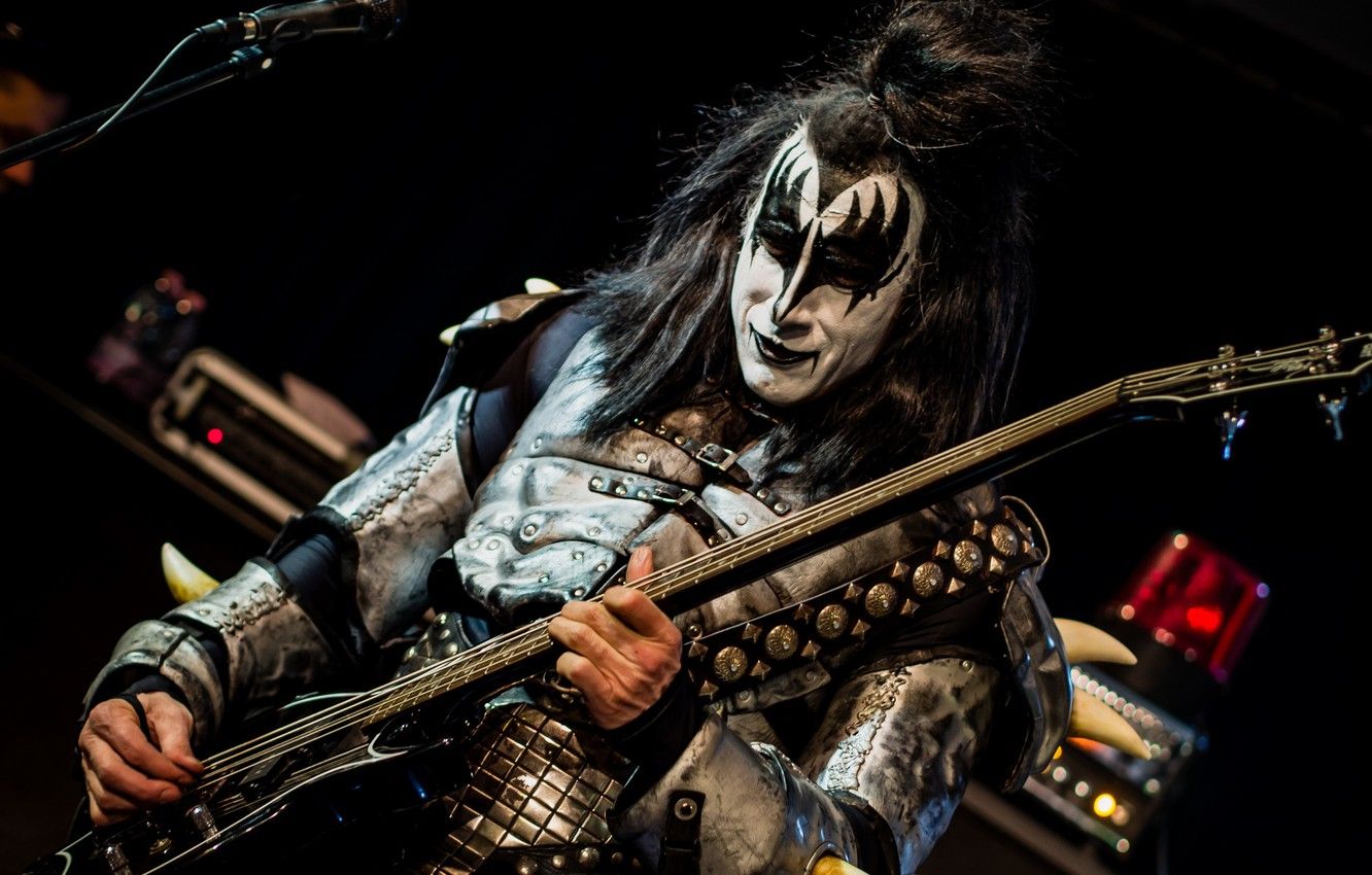 Musicista band Kiss chitarra, 1332x850 HD, Desktop