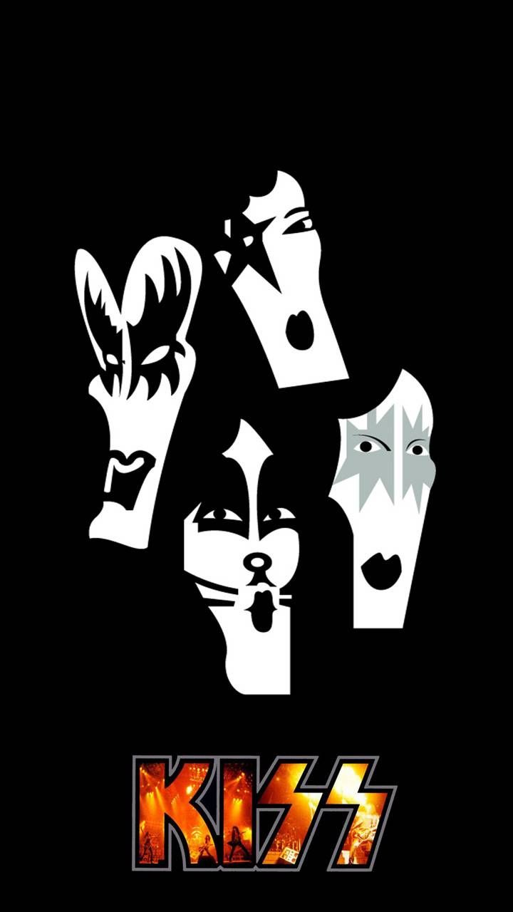 Band Kiss loghi trucco, 720x1280 Full HD Verticale, iPhone