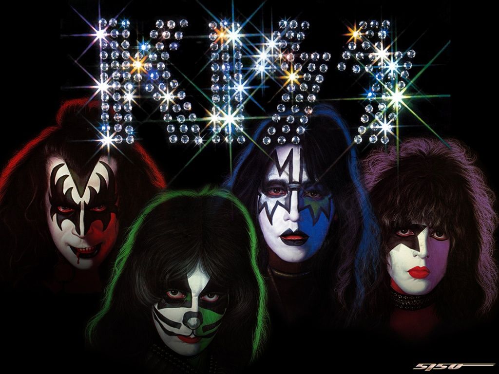 Band Kiss trucco volti, 1024x768 HD, Desktop