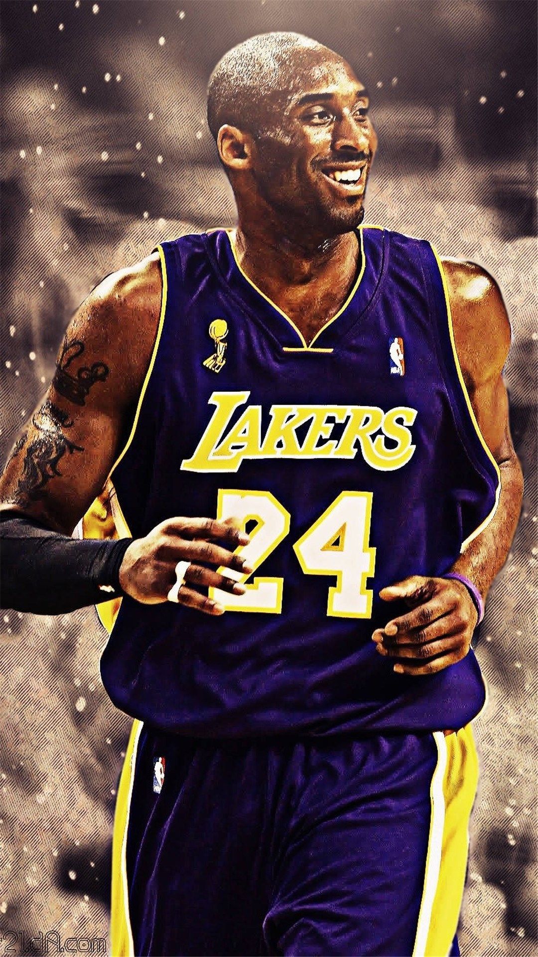 Kobe Bryant maglia Lakers, Los Angeles Lakers, 1080x1920 Verticale, iPhone Pro