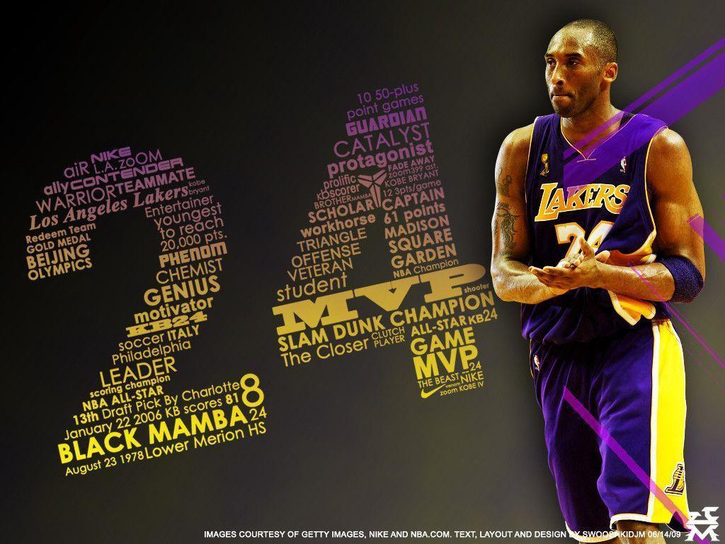 Kobe Bryant Lakers numero 24, 1024x768 HD, iMac