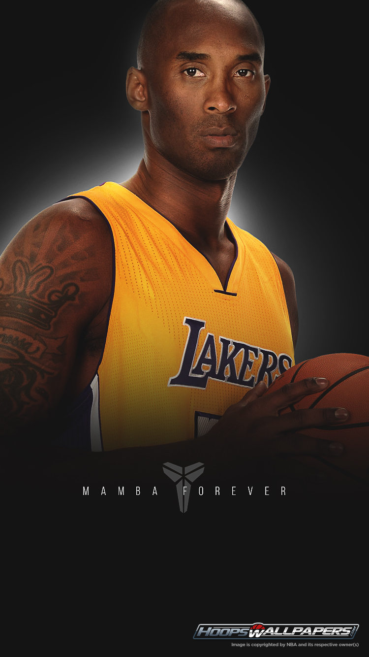 Kobe Bryant Lakers pallacanestro, Black Mamba, 750x1334 Verticale, Mobile