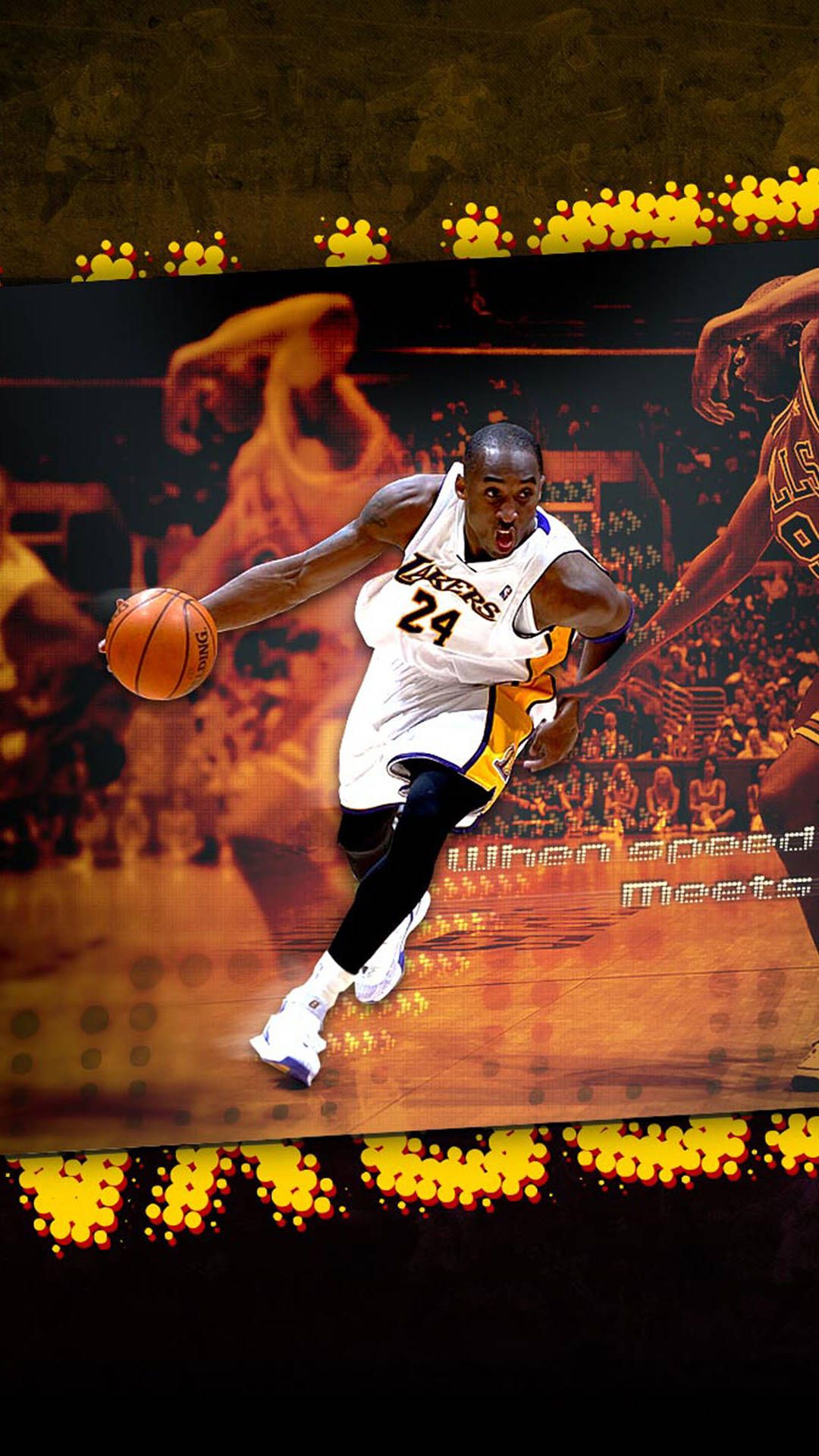 Kobe Bryant Lakers basket, 1080x1920 Verticale, iPhone Pro Max