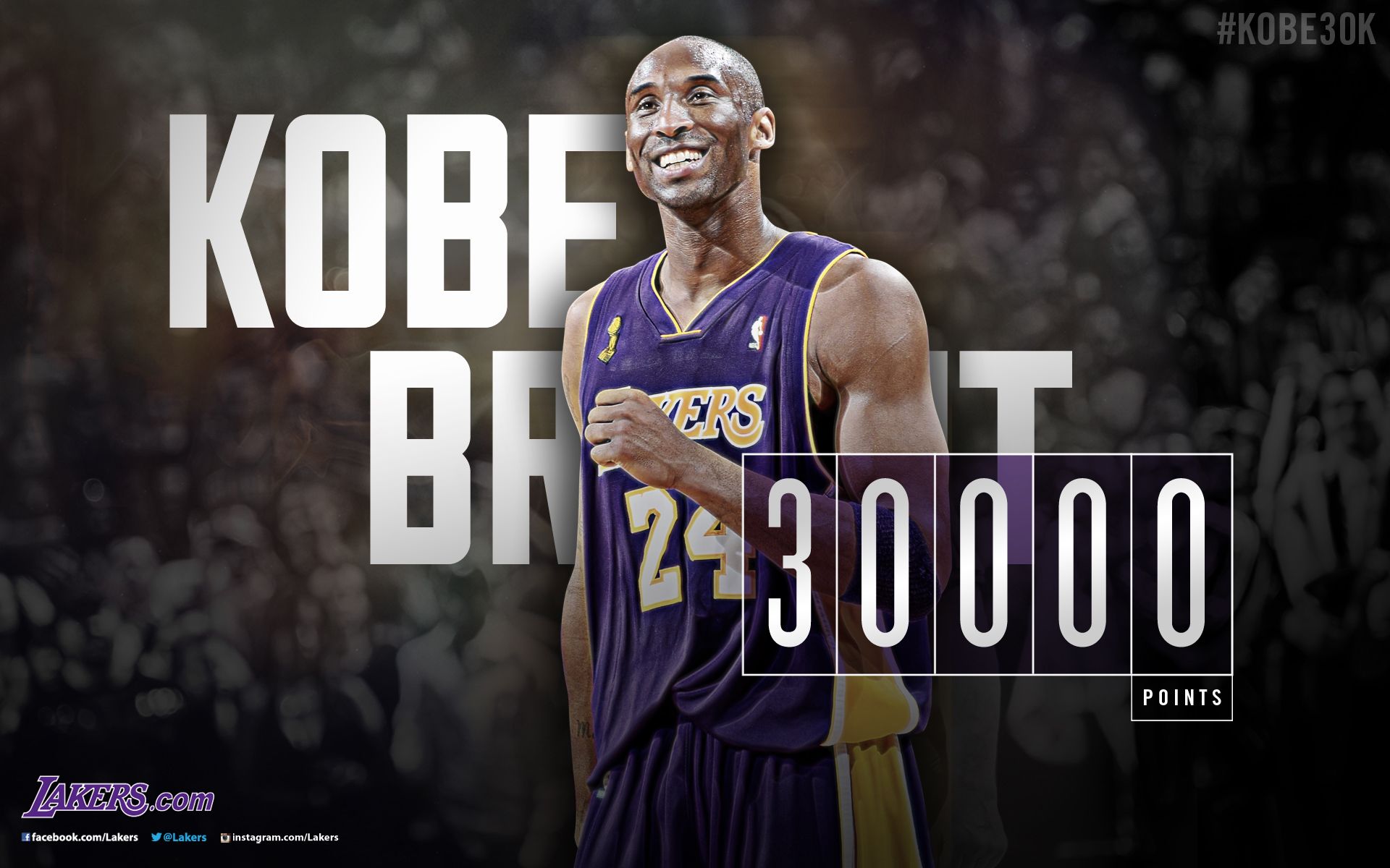Kobe Bryant Lakers 30000 punti, Los Angeles Lakers, 1920x1200 Full HD+, Desktop