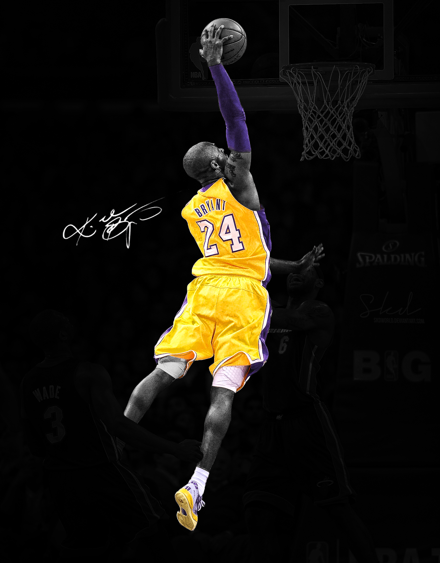 Kobe Bryant schiacciata Lakers, Black Mamba, 1500x1920 Full HD Verticale, iPhone Pro Max