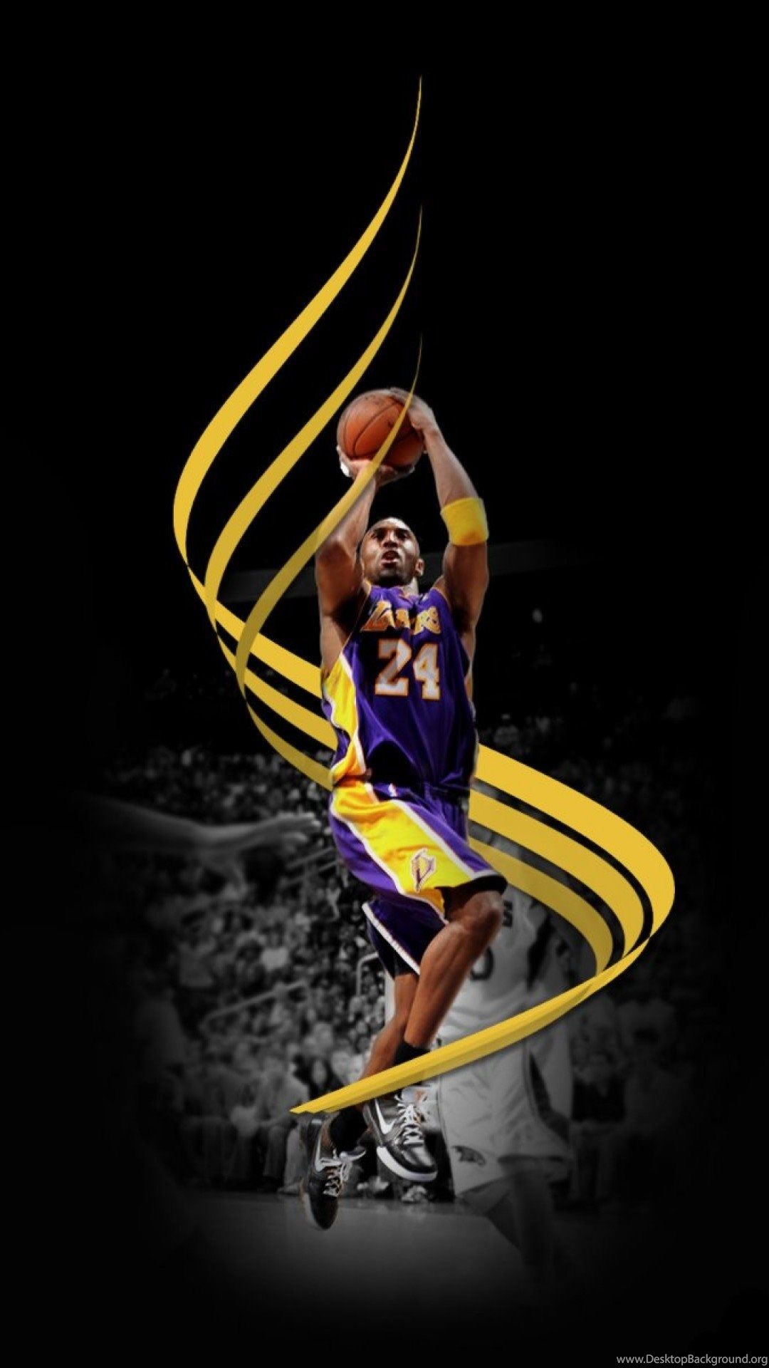 Kobe Bryant Lakers slam dunk, 1080x1920 Full HD Verticale, iPhone