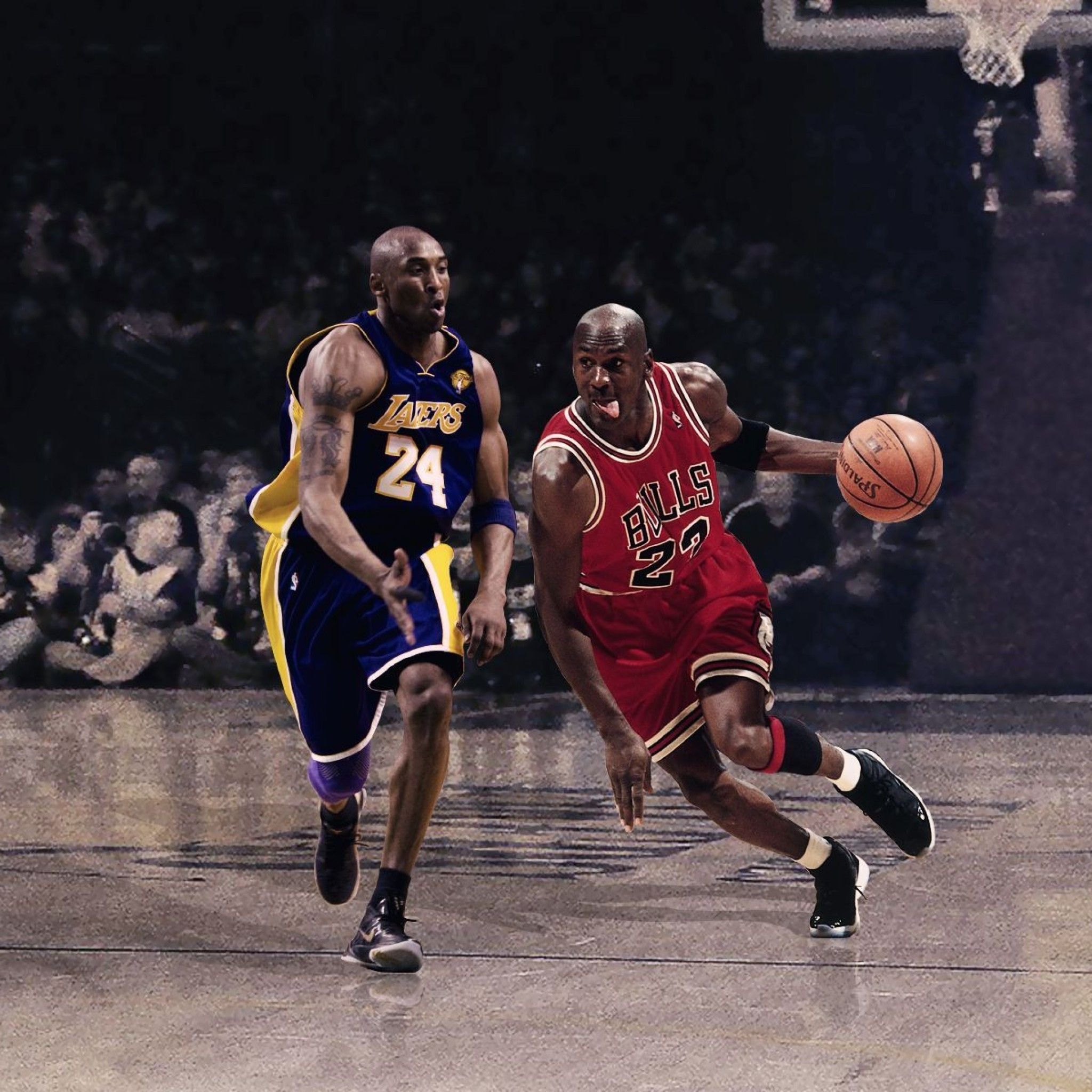Kobe Bryant e Michael Jordan, 2048x2048 alta risoluzione, Laptop