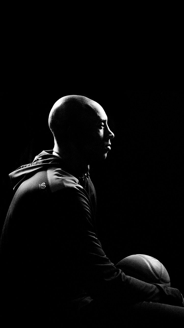 Kobe Bryant profilo scuro, 750x1334 Verticale, iPhone Air