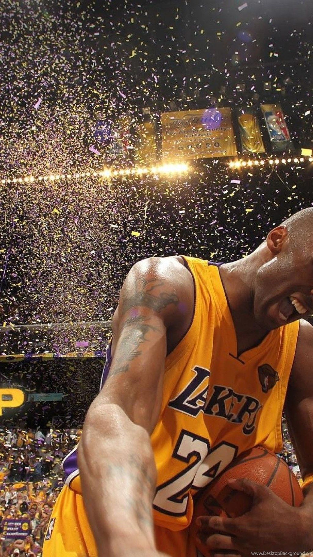 Kobe Bryant Lakers coriandoli, 1024x1820 Full HD Verticale, iPhone Pro Max