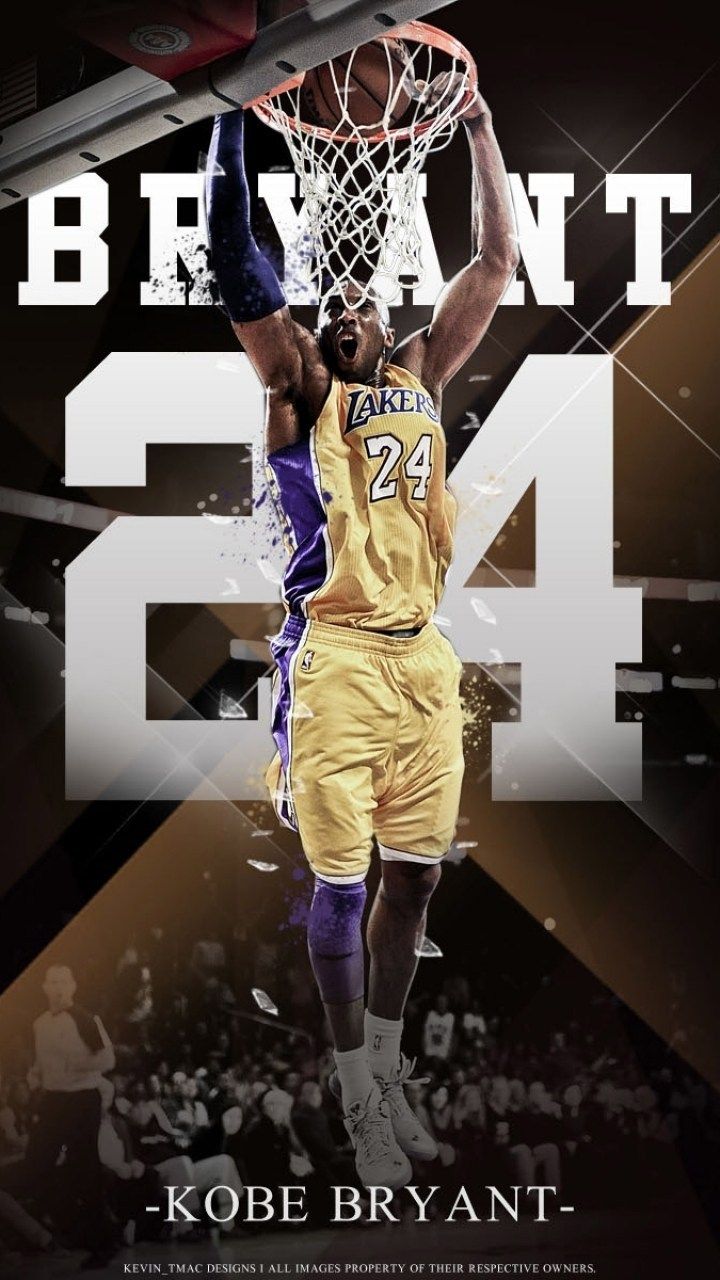 Kobe Bryant Lakers schiacciata, 720x1280 Verticale, iPhone Plus