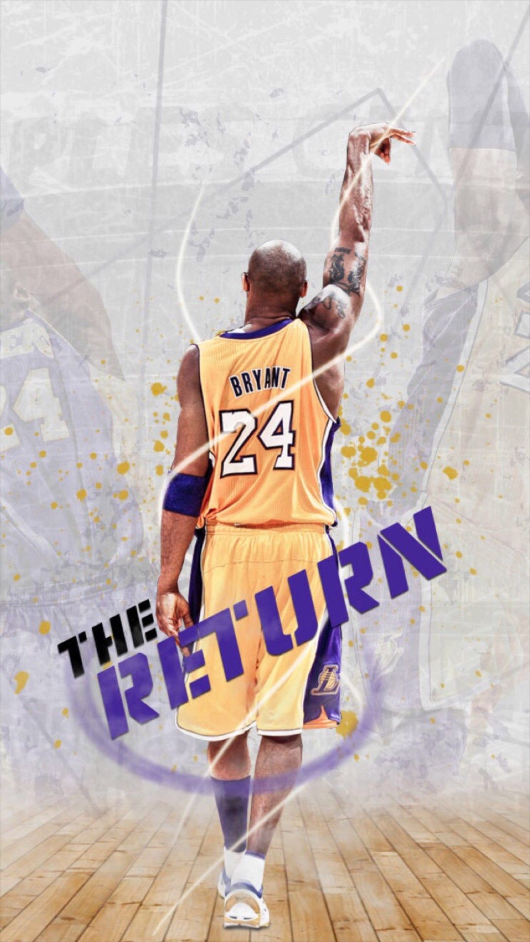 Kobe Bryant Lakers numero 24, 1080x1920 Verticale, iPhone