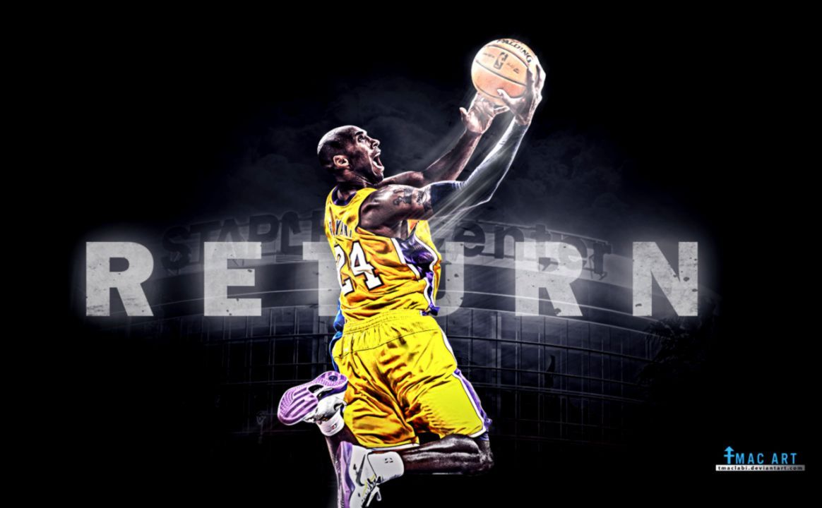 Kobe Bryant schiacciata Lakers, 1164x720 HD, PC Desktop