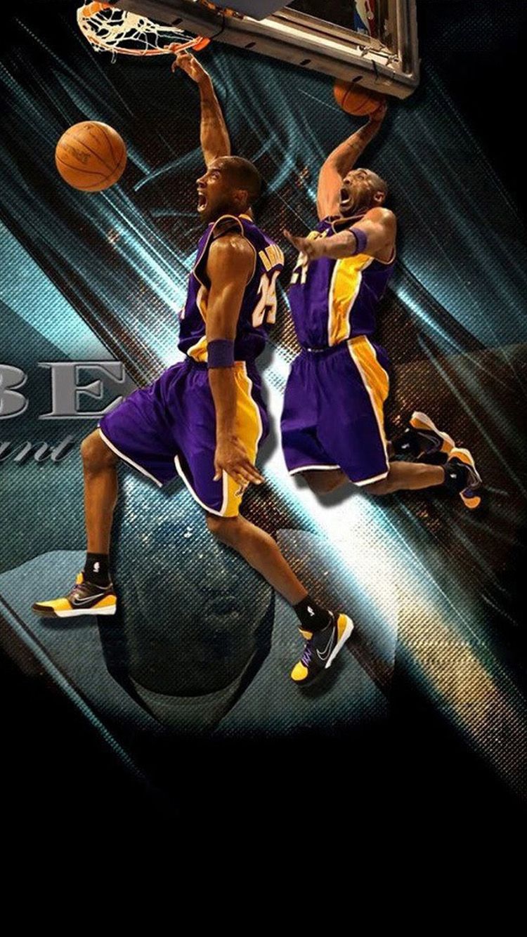Kobe Bryant Lakers schiacciata, 750x1334 Verticale, iPhone Air