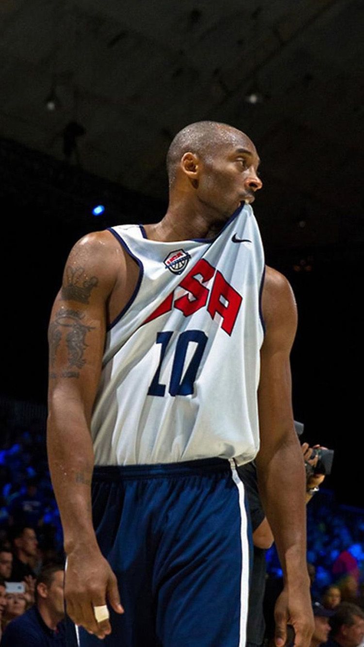 Kobe Bryant maglia USA basket, 750x1334 Full HD Verticale, iPhone Plus