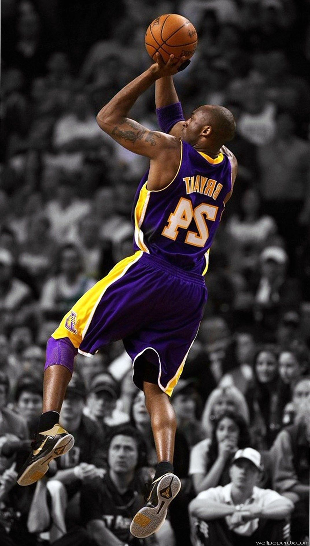 Kobe Bryant tiro Lakers, 1072x1890 Full HD Verticale, iPhone Pro Max